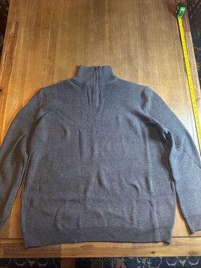 Source Unknown Men's Charcoal Half-Zip Knit Sweater  New Never Worn